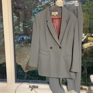 Size 12 2 piece pant suit grey/bluish